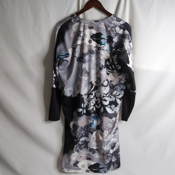 NATORI Multicolor Floral Longline V neck Dress, Size XS - Picture 2 of 7